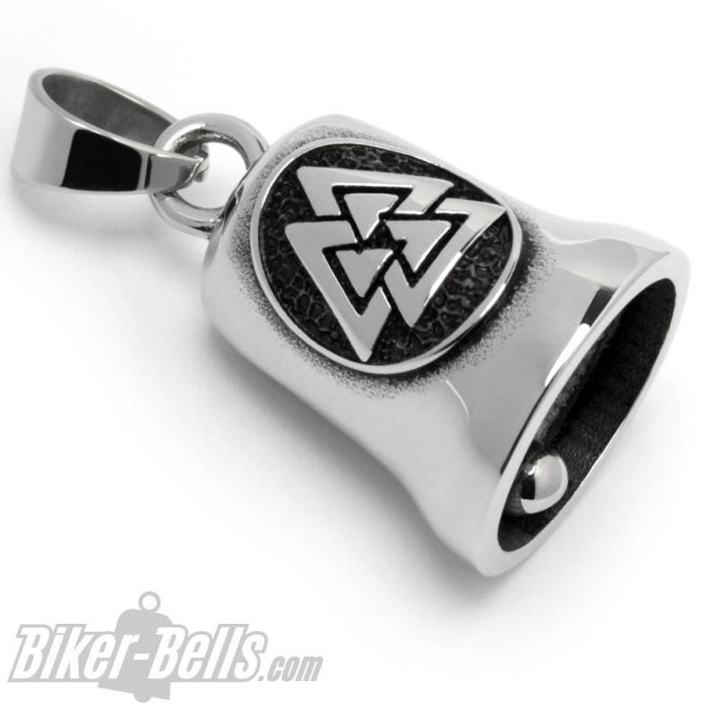 Valknut Wikinger Biker-Bell aus Edelstahl Motorrad Glücksglöckchen Ride Bell Valknut Wikinger Biker-Bell aus Edelstahl Motorrad Glücksglöckchen Ride Bell